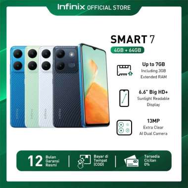 Infinix Smart 7 Ram 3 Rom 64GB Putih