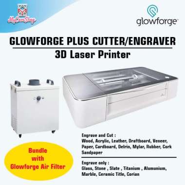GLOWFORGE PLUS 3D LASER PRINTER CUTTER ENGRAVER CNC BUNDLE AIR FILTER