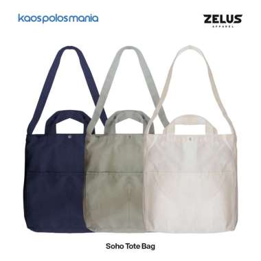 Tote Bag Soho Bahan Cotton Canvas Premium NAVY