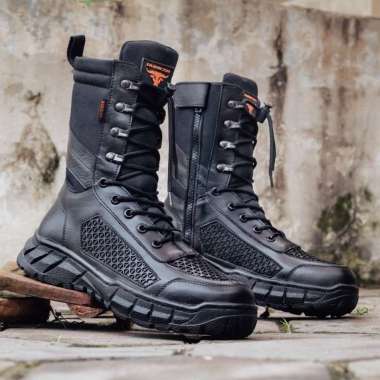 BOSSINDO - Sepatu pdl Ninja Boa Libra Bahan Kulit Asli Premium Model Tawon Ninja Boa Tali Putar Laci