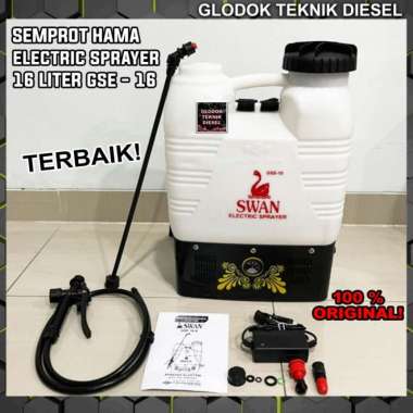 SWAN Alat Semprot Hama Elektrik 16 L Electric Sprayer GSE 16 Liter ORI - GSE 16 BLACK GSE 16 Multicolor