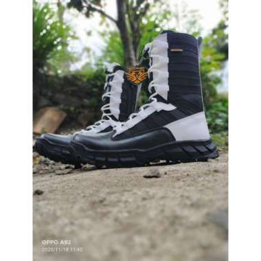 BROTRHER SEPATU PDL NINJA PROPAM kulit Asli Provos polri 40 HITAM PUTIH