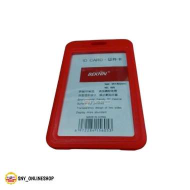 10pcs Frame Name Tag / ID Card Holder / Tempat Id Card 2 Sisi Merah XD-912