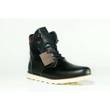 BRADLEY'S Sepatu Boots Casual Pria NECROSS black | Kulit asli 38