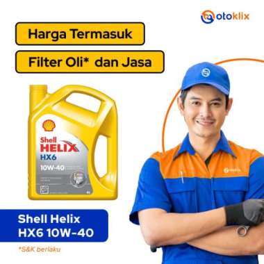 Ganti Oli Mobil - Shell Helix HX6 10W-40 4 Liter