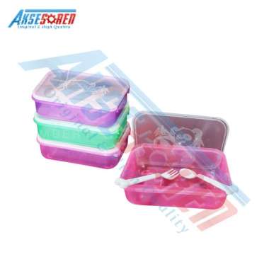 Aksesoren Tempat Makan Happy Panda / Tepak Makan Bekal Anak / Lunch Box / Peralatan Makan Model 2