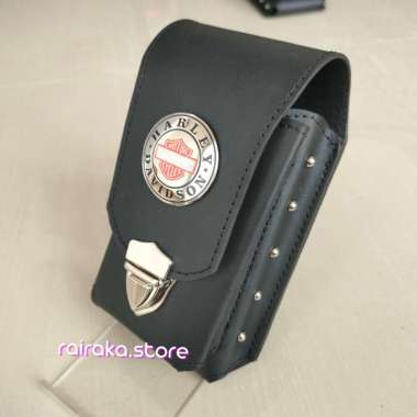 Sarung hp pinggang kulit asli 2slot