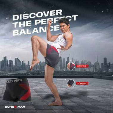 (2 PCS) Sorex Man Seamless Boxer Pria Microfiber Trunk CD Cowo M 3816 M-L