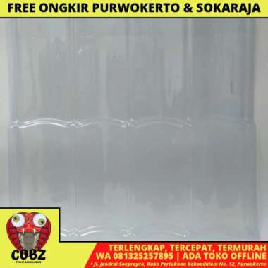 0.3MMx80CMx80CM / GENTPLAST Genteng Atap U PVC Polos Transparan Lembar