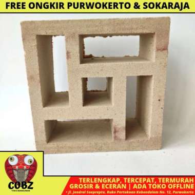 20 CM X 20 CM / NM 15 ROOSTER JALUSI LUBANG ANGIN BETON MOTIF PUTIH