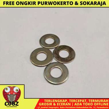 M10 / NM RING PLAT WASHER BESI KUNING 10 MM PER BIJI