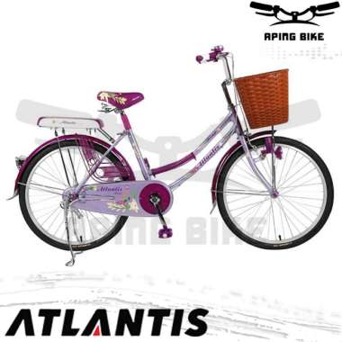 Sepeda Mini Atlantis Batik 24" Sepeda Dewasa Sepeda Mini 24inch Ungu