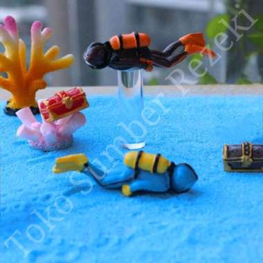 Miniatur Tangki Ikan Penjelajah Laut Aquarium Dekorasi Orang Mikro