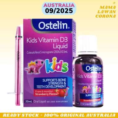 Ostelin Kids Milk Calcium Vitamin D3 Liquid 90mL Vit D Drops Drop Anak