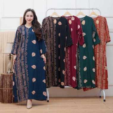 LONGDRESS CABUTAN BUSUI LD 110 DASTER BATIK LENGAN PANJANG KANCING DEPAN BUSUI LONG DRESS LENGAN PAN
