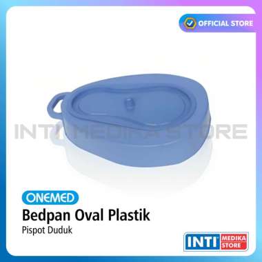 ONEMED - Bedpan Duduk Plastik + Tutup | Bed Pan Pispot BAB Oval