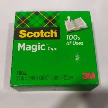 Solasi / selotip Transparan Scotch 3M Magic Tape 810 3/4 inch x 36 yd