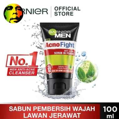 Garnier men acno fight anti acne scrub in foam 100ml