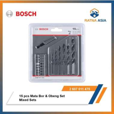 Mata Obeng Set Bosch 15 pcs Mata Bor & Mata Obeng Set