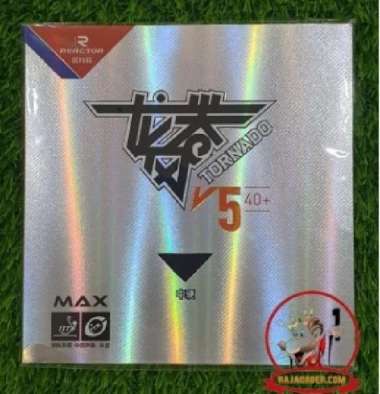 Karet Pingpong Tenis Meja REACTOR Tornado V5 Hitam