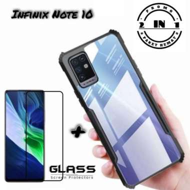 Case Infinix Note 10 Hard Case + Tempered Glass Layar Infinix Note 10