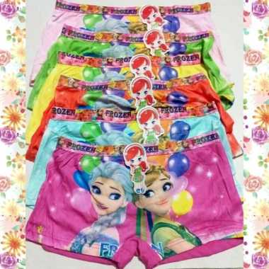 CD Celana Dalam Boxer Anak Perempuan Cewek Karakter Random - Size Xl