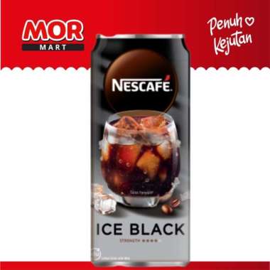 NESCAFE Ice Black Kaleng Kopi Hitam Instan Coffee Americano 220 ml