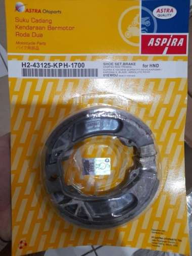 Kampas Rem Belakang Aspira Supra Revo Karisma Blade Pirodo
