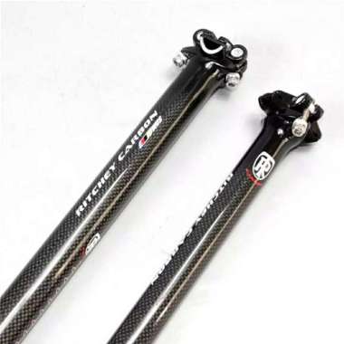 SEATPOST SERAT CARBON 3K GLOSSY SEPEDA ROADBIKE 27.2 RITCHEY