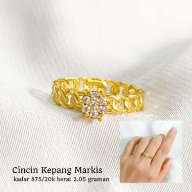 Limited stok cincin wanita model kepang markis elegan cincin emas