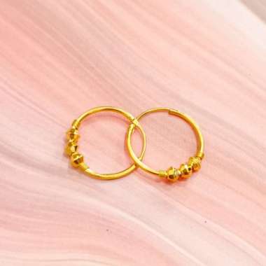 anting wanita model jipsi 3 merica simpel elegan dan stylish emas