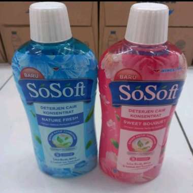Sosoft Detergent Cair Konsentrat 750m Per dus isi 6 Pcs