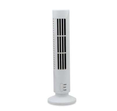 Kipas Angin USB Tower Mini USB Tower Fan Putih
