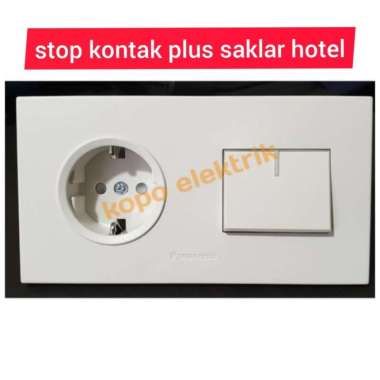 Panasonic Stop Kontak CP + Saklar Engkel Besar HOTEL Style White Putih