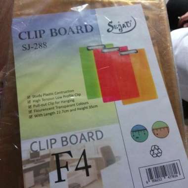 clipboard / papan / alas ujian plastik