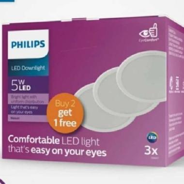 Philips LED Downlight Meson 5 Watt 59447 Paket 2 Gratis 1