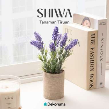 Dekoruma SHIWA Tanaman Tiruan Lavender dalam Pot Rami