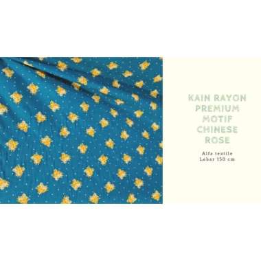 Kain Rayon Premium Motif Chinese Rose