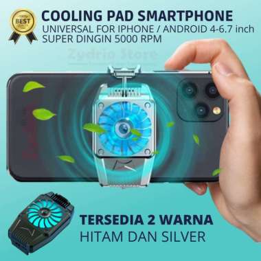 Fan Cooler HP / Pendingin Cooling Pad Smartphone Gaming iPhone Android Hitam