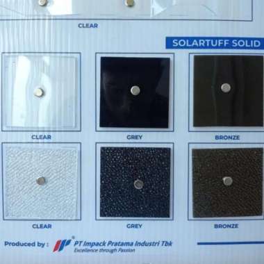 3MM x 1.22M x 20M / SOLARFLAT Atap Polykarbonat Solid Plain Grey Roll