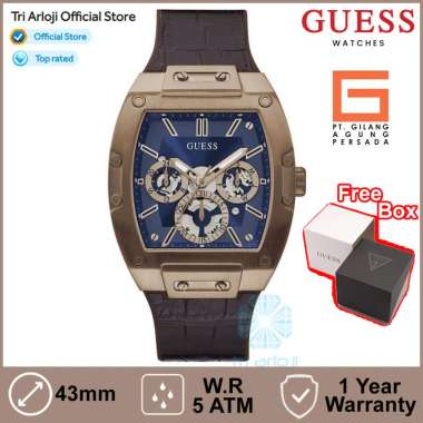 GUESS Watches GUESS GW0202G2 Original PHOENIX Jam Tangan Pria Analog Brown Biru