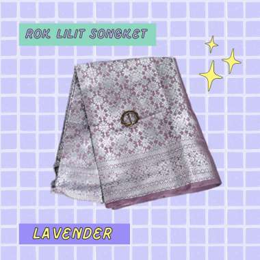 Rok Lilit Songket Wanita /Rok Lilit Tenun Songket / Rok Wanita LAVENDER