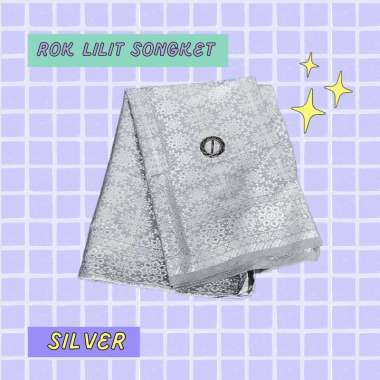 Rok Lilit Songket Wanita /Rok Lilit Tenun Songket / Rok Wanita SILVER