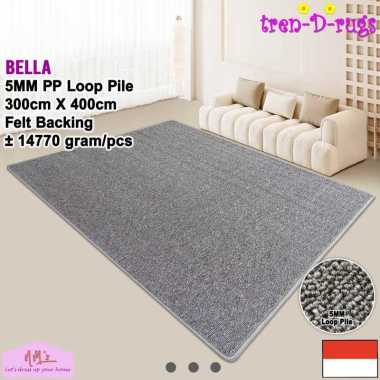 Tren-D-rugs Karpet polos jumbo lebar permadani modern alas lantai ruang tamu kamar tidur bulu minima