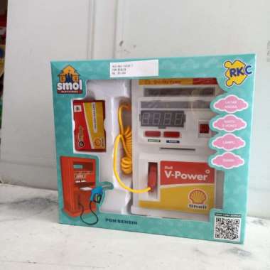 mainan pom bensin station mini spbu baterai Multicolor