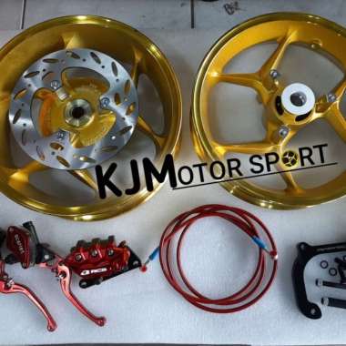 Set Cakram Velg Aerox 155 Delkevic & Set Cakram Belakang Aerox Multicolor