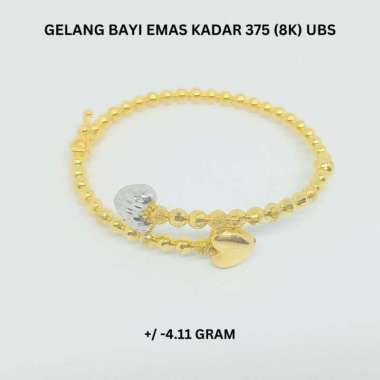 Gelang Bayi UBS Kadar 375 (8K) Estimasi Berat 4.11 Gram