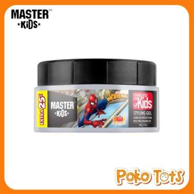 Master Kids Styling Gel 60+15gr Gel Penata Rambut Anak Spiderman
