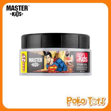 Master Kids Styling Gel 60+15gr Gel Penata Rambut Anak Superman
