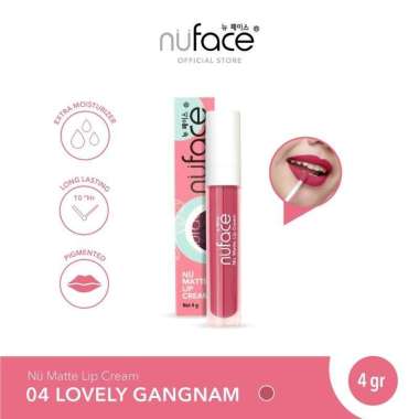 Nu face Lip Cream matte nuface , Nu face Lip Cream matte tahan lama 04 Fuschia